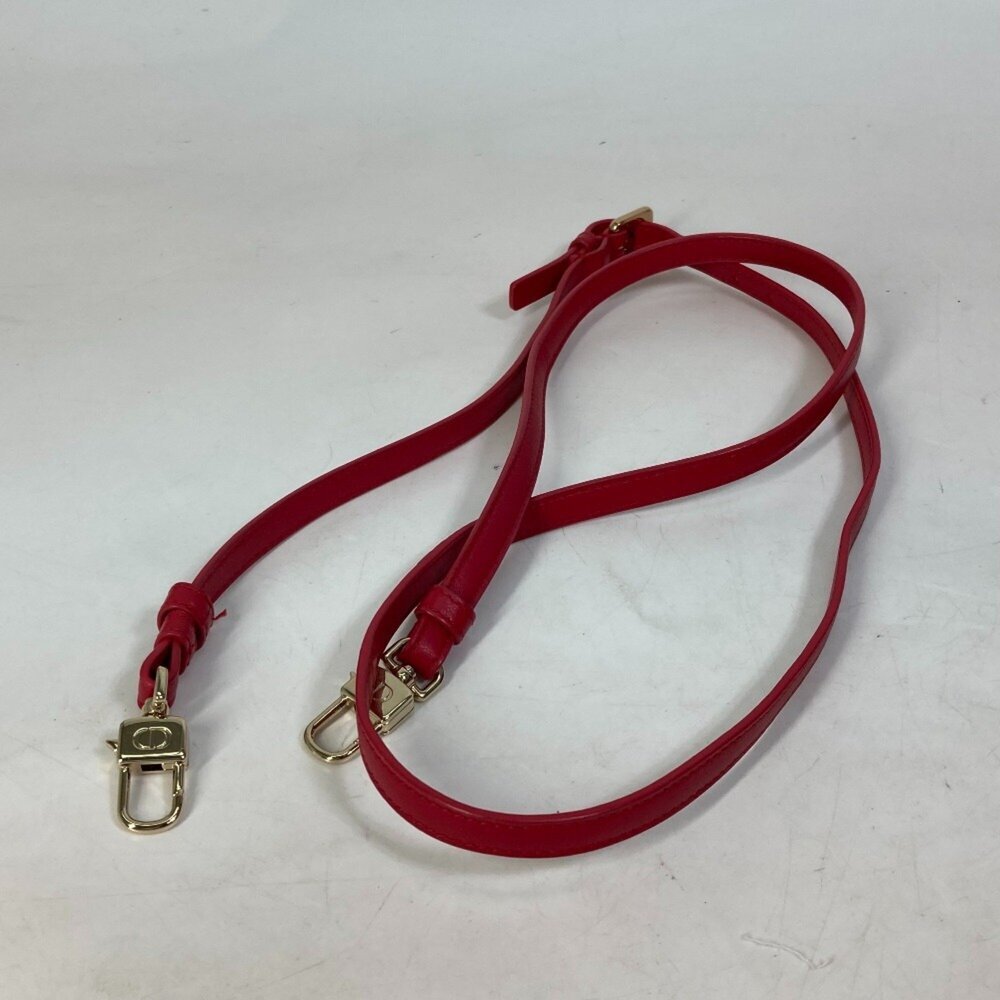 CHRISTIAN DIOR Red Leather Shoulder Bag - Picture 7 of 14